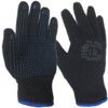 Grip & Go, Mechanical Hazard Gloves, Black/Blue, Cotton Liner, PVC Coating, 3, 1, 4, 1, Size 9 thumbnail-0
