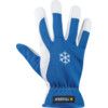 217 Tegera, Cold Resistant Gloves, Blue/White, Nylon/Polyester Liner, Leather Coating, Size 10 thumbnail-1