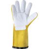 8 Tegera, Heat Resistant Gloves, White/Yellow, Cowhide, Size 8 thumbnail-2