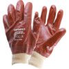 Chemical Resistant Gloves, Red, PVC, Cotton Liner, Size 10 thumbnail-0