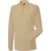 Polo Shirt, Men, Beige, Cotton, Long Sleeve, XL thumbnail-0
