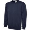 Sweatshirt, Navy Blue, Cotton/Polyester, M thumbnail-0