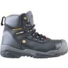 Jupiter, Mens Safety Boots Size 6, Black, Leather, Water Resistant, Aluminium Toe Cap, ESD, Wide Fit thumbnail-1
