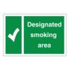 Smoking Area Sign, Rigid 300mm x 200mm thumbnail-0