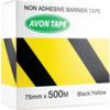 Non-Adhesive Barrier Tape, PVC, Yellow/Black, 75mm x 500m thumbnail-3