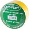 Adhesive Hazard Tape, PVC, Yellow, 50mm x 33m thumbnail-1