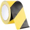 Adhesive Hazard Tape, PVC, Yellow/Black, 75mm x 33m thumbnail-0