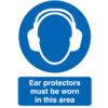 Ear Protectors Must be Worn Rigid PVC Sign 200mm x 300mm thumbnail-0