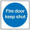 Fire Door Keep Shut Rigid PVC Sign 100mm x 100mm thumbnail-0