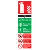 Carbon Dioxide Fire Extinguisher Rigid PVC Sign 100mm x 300mm thumbnail-0