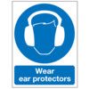 Wear Ear Protectors Vinyl Sign 150mm x 200mm thumbnail-0