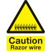 Razor Wire Caution Sign 300mm x 400mm thumbnail-0