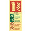 Foam Fire Extinguisher Photoluminescent Rigid PVC Sign 82 x 202mm thumbnail-0