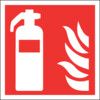 Fire Extinguisher Rigid PVC Sign 200mm x 200mm thumbnail-0