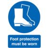 Foot Protection Must be Worn Vinyl Sign 210mm x 297mm thumbnail-0