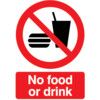 No Food or Drink Rigid PVC Sign 210mm x 297mm thumbnail-0