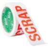'Scrap' Adhesive Safety Tape, Vinyl, White, 50mm x 66m thumbnail-0
