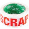'Scrap' Adhesive Safety Tape, Vinyl, White, 50mm x 66m thumbnail-2