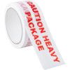 'Caution Heavy' Adhesive Safety Tape, Vinyl, White, 50mm x 66m, Pack of 5 thumbnail-0