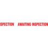 'Awaiting Inspection' Adhesive Safety Tape, Vinyl, White, 50mm x 66m, Pack of 5 thumbnail-0