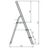 3 x Treads, Aluminium Platform Step Ladder thumbnail-2