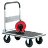 Folding Trolley, 350kg Rated Load, Fixed and Swivel Pneumatic Wheels, 260mm x 870mm thumbnail-0