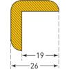 Protection Foam, Right Angled, Polyurethane, Yellow/Black, 5m x 26mm x 26mm thumbnail-1