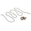 5PCS OF 100MM TAG CHAIN(CHR.PLATED 3.2MM BALL CHAIN),5 CHAINCLASPS thumbnail-0