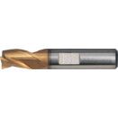 HSS-Co 5% KC3 3* Flute Throwaway Milling Cutters, Weldon Shank: Short Series, Inch - TiN Coated thumbnail-0