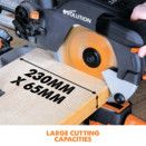R210SMS+ 210mm Multi Material Sliding Compound  Mitre Saw  thumbnail-2
