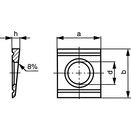 Square Taper Washers 8% - Metric - Steel - Grade HV10 - Hot-Dip Galvanized - DIN 434 thumbnail-1