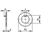 Internal Tab Washer - Metric - Steel - BZP (Bright Zinc Plated) - DIN 462 thumbnail-2