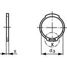 External Circlip, Spring Steel, DIN 471 - Metric thumbnail-1