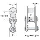 06B -1 Nickle Plated Simplex Roller Chains - DIN8187 thumbnail-1