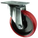 Medium Duty Pressed Steel Castors, Polyurethane Tyre Wheel, Nylon Centre thumbnail-3