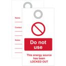 Lockout Tags with Eyelet, Double-Sided
 thumbnail-3
