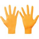 Disposable Grip Gloves, Orange Nitrile, Pack of 100 thumbnail-0