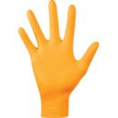 Disposable Grip Gloves, Orange Nitrile, Pack of 100 thumbnail-2