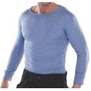 Men's Blue Thermal Long Sleeved Vests thumbnail-0