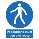 Pedestrians Must use this Route Signs thumbnail-0