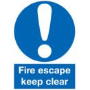 Fire Escape Keep Clear Signs thumbnail-0