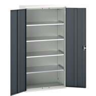 Verso Storage Cabinet, 2 Doors, Anthracite Grey, 2000 x 1050 x 550mm