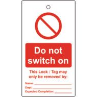 LOCKOUT TAGS - DO NOT SWITCH ON - S/SIDED PK10