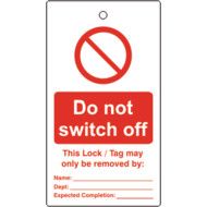 LOCKOUT TAGS - DO NOT SWITCH OFF - S/SIDED PK10 