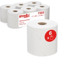 L20, Centrefeed Wiper Roll, White, 2 Ply, 6 Rolls