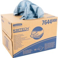 7664, Wiper Cloths, Blue, Single Ply, Pack of 1