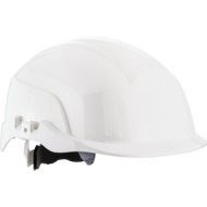 Spectrum, Safety Helmet, White, ABS, Vented, Reduced Peak, Includes Side Slots