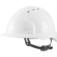 EVO®2, Safety Helmet, White, HDPE, Vented, Standard Peak, Includes Side Slots