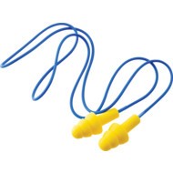 Ultrafit, Reusable Ear Plugs, Corded/Uncorded, Not Detectable, Triple Flange, 32dB, Yellow, Plastic, Pk-50 Pairs