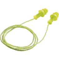 Whisper, Reusable Ear Plugs, Corded, Not Detectable, Triple Flange, 27dB, Green, Pk-50 Pairs
